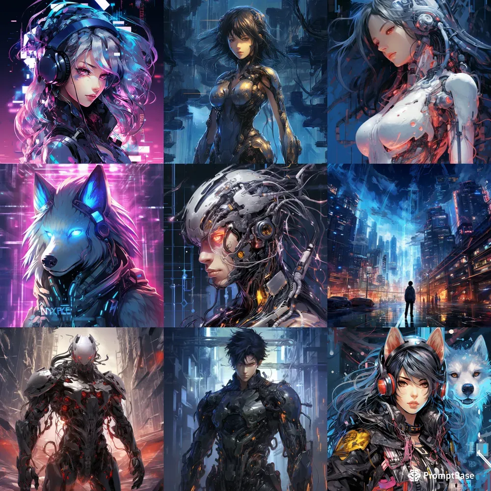 Nightcore Cyber Posters