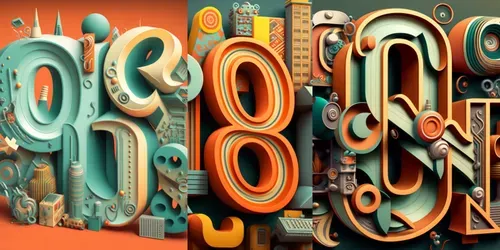 Funky Illustrations Retro Typography generated by midjourney