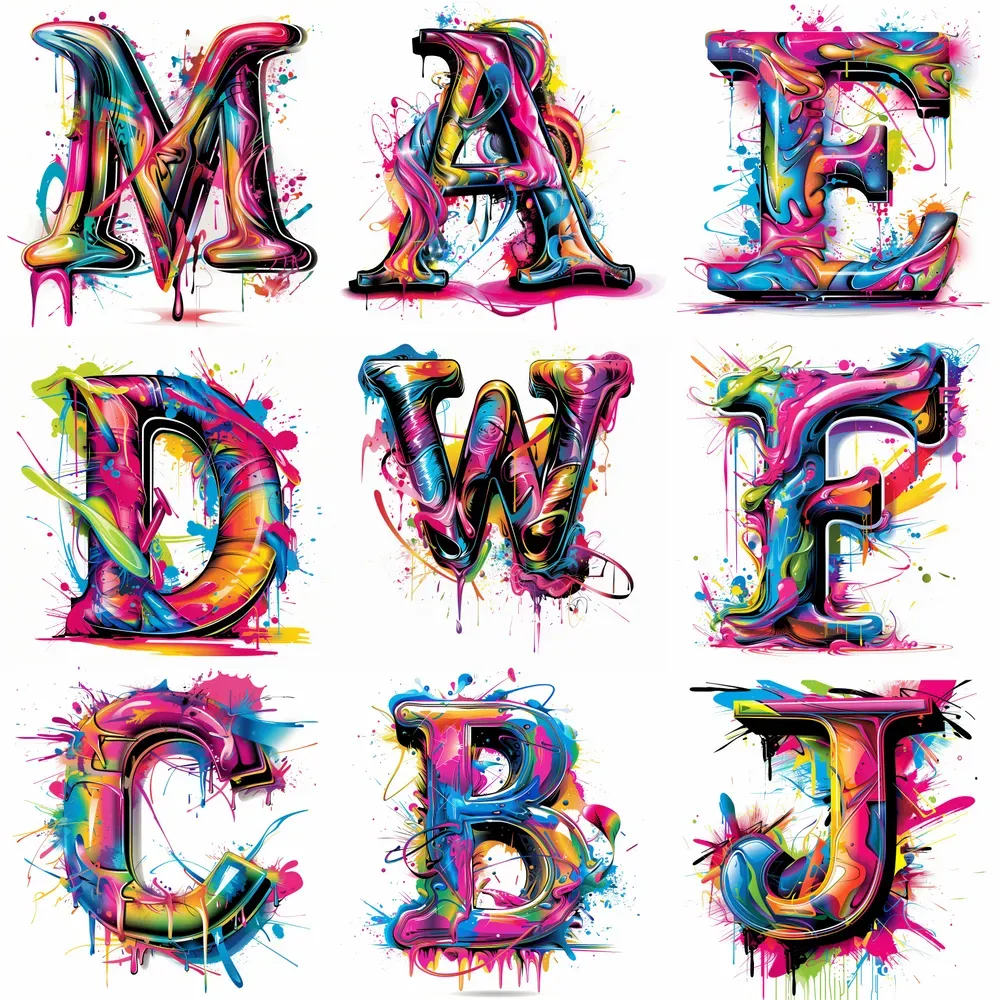Alphabet Graffiti Logo Letters