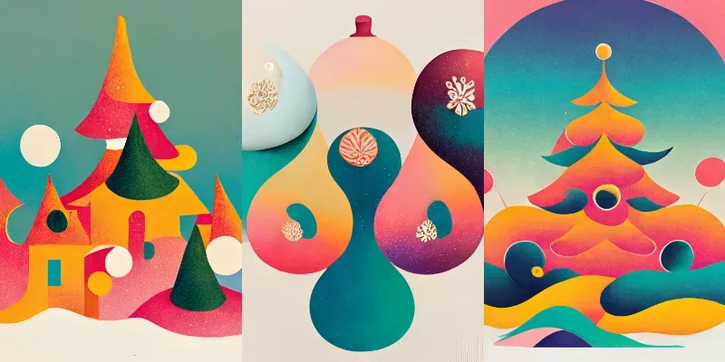 Psychedelic Christmas Card generated by undefined