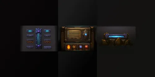 Fantasy UI Elements generated by midjourney