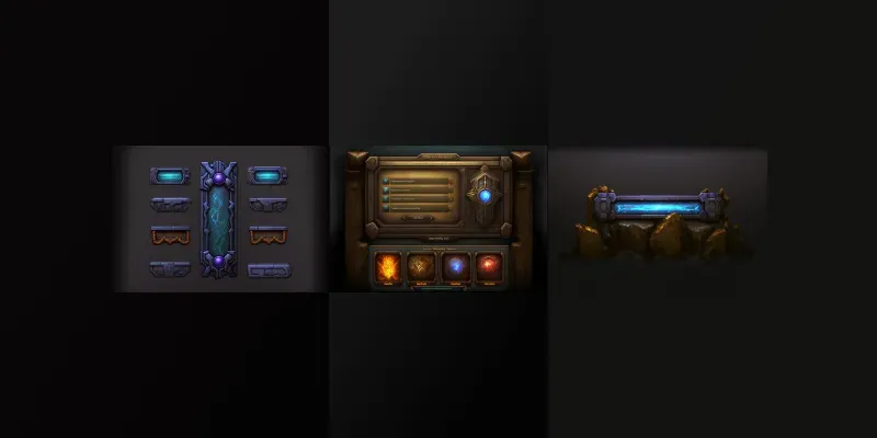 Fantasy UI Elements generated by undefined