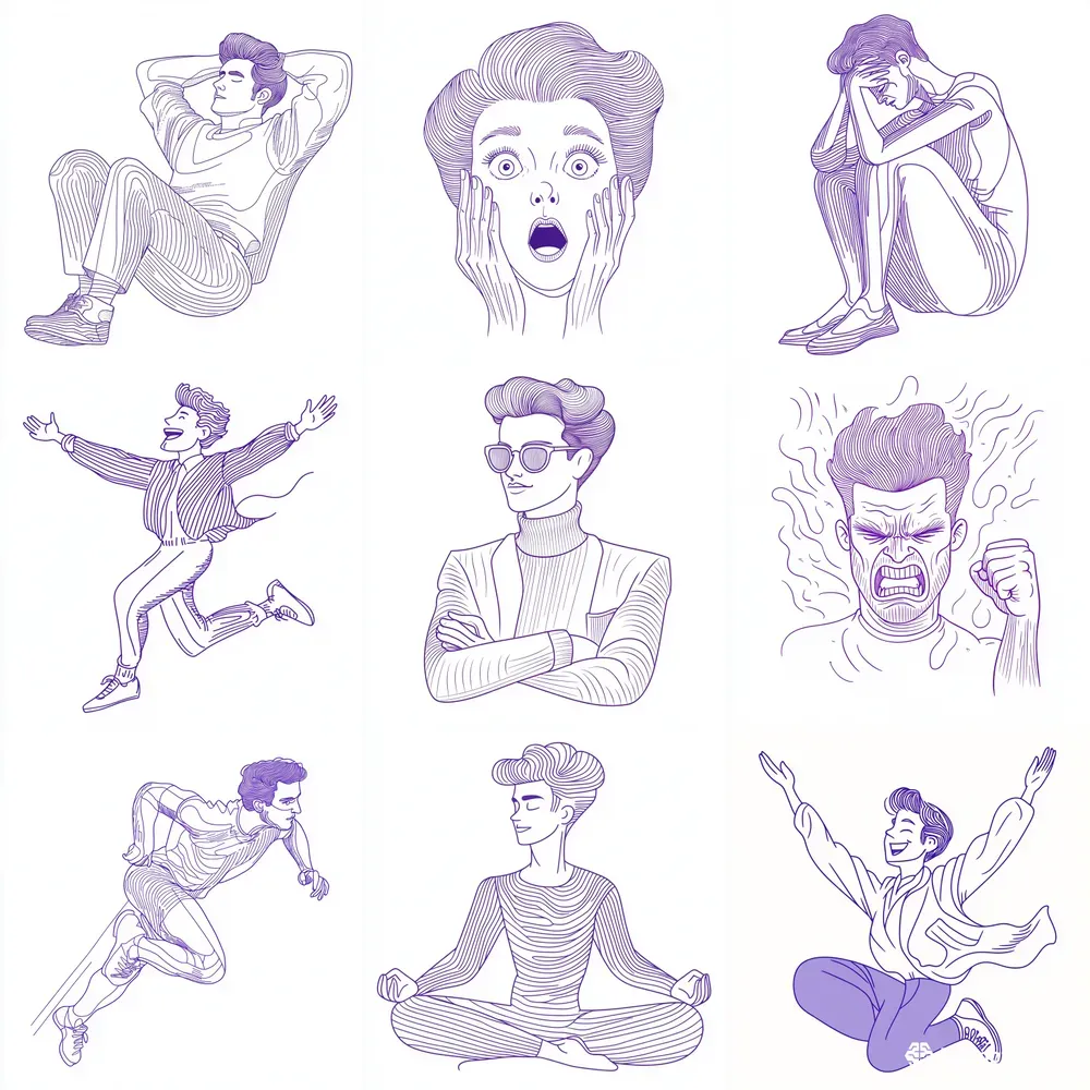 Pop Style Poster Artwork Line Art