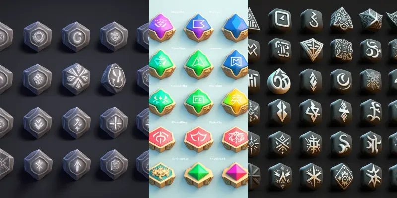 RPG Rune Game Assets generated by undefined