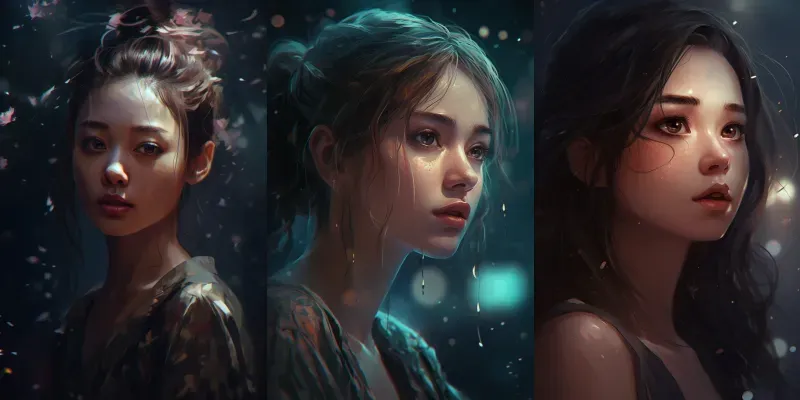 Mythical Hyperrealistic Anime Portraits generated by undefined