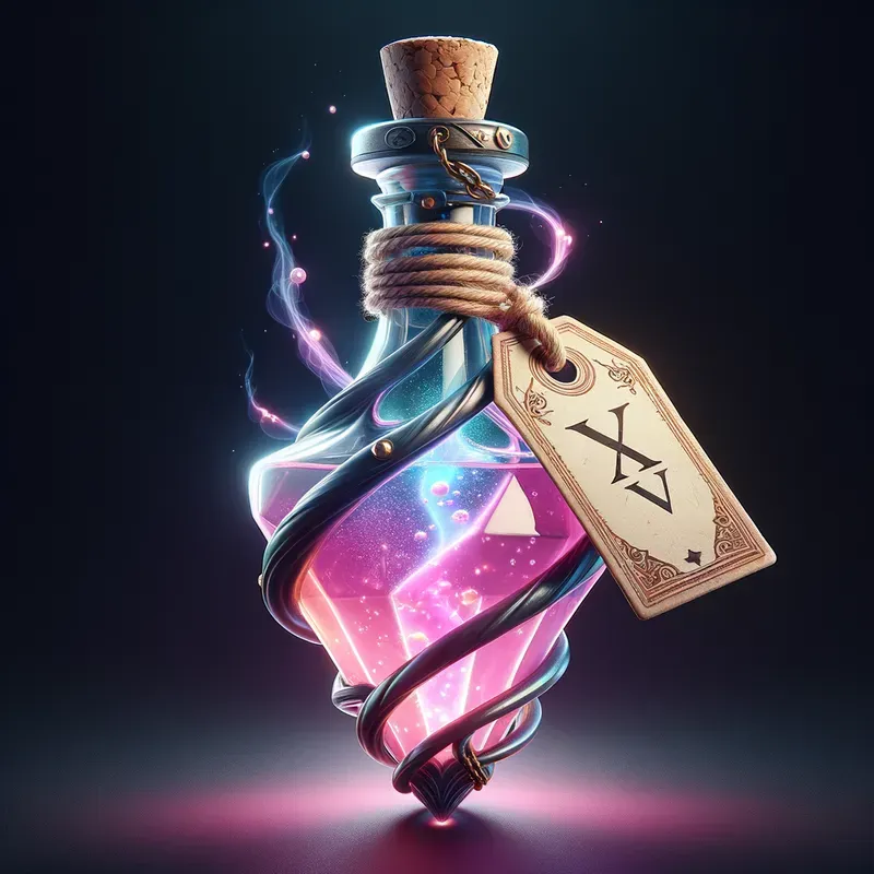 Magic Potions With Paper Tags