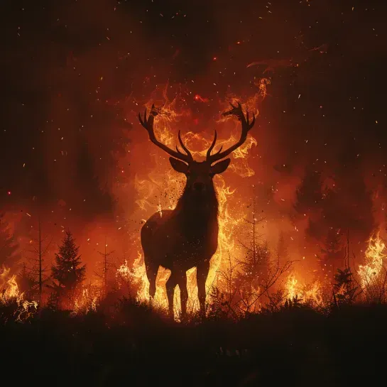 Epic Animal Battle Silhouettes