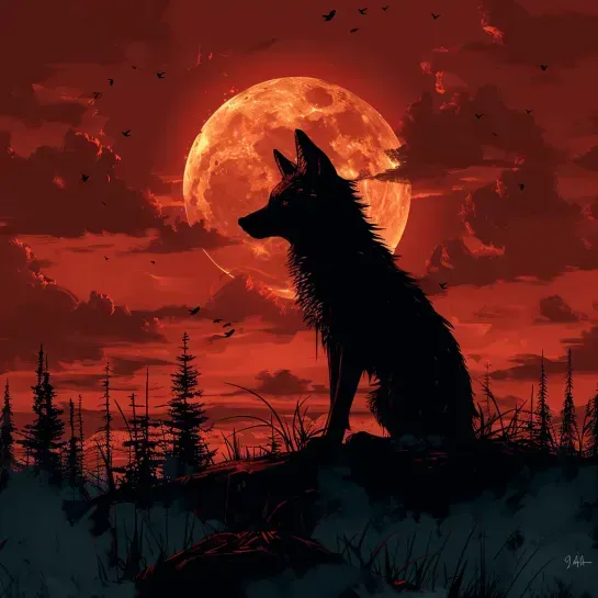 Epic Animal Battle Silhouettes