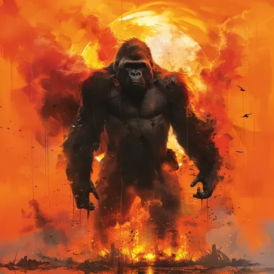 Epic Animal Battle Silhouettes