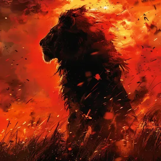 Epic Animal Battle Silhouettes