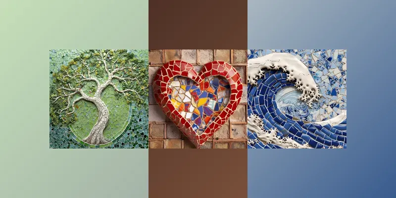 Antoni Gaud Trencadis Mosaic Art generated by undefined