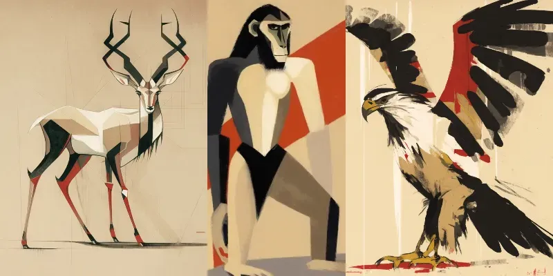 Abstract Animal Drawings generated by undefined