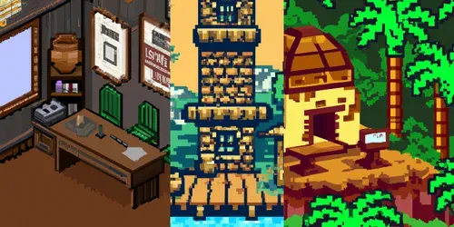 Old School Point & Click Scenery generated by dalle