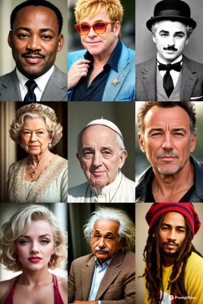 Hyperrealistic Celebrity Portraits