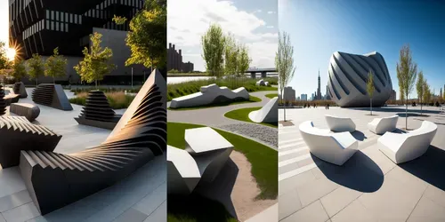 Urban Spaces generated by midjourney