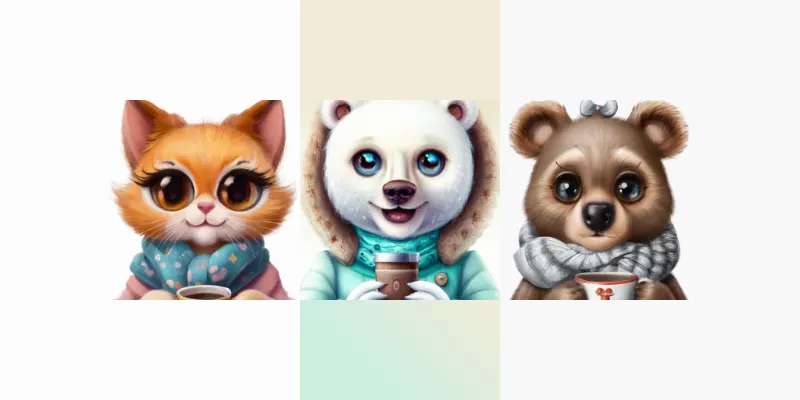 Cute Animal Illustrations generated by undefined