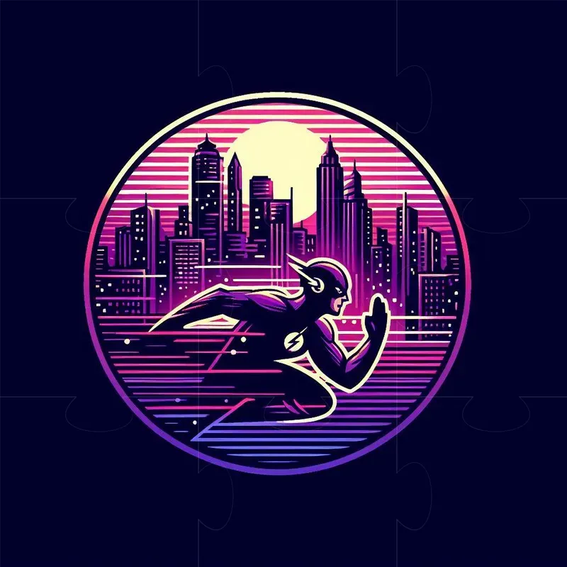 Superheroes In Action Logos Collections