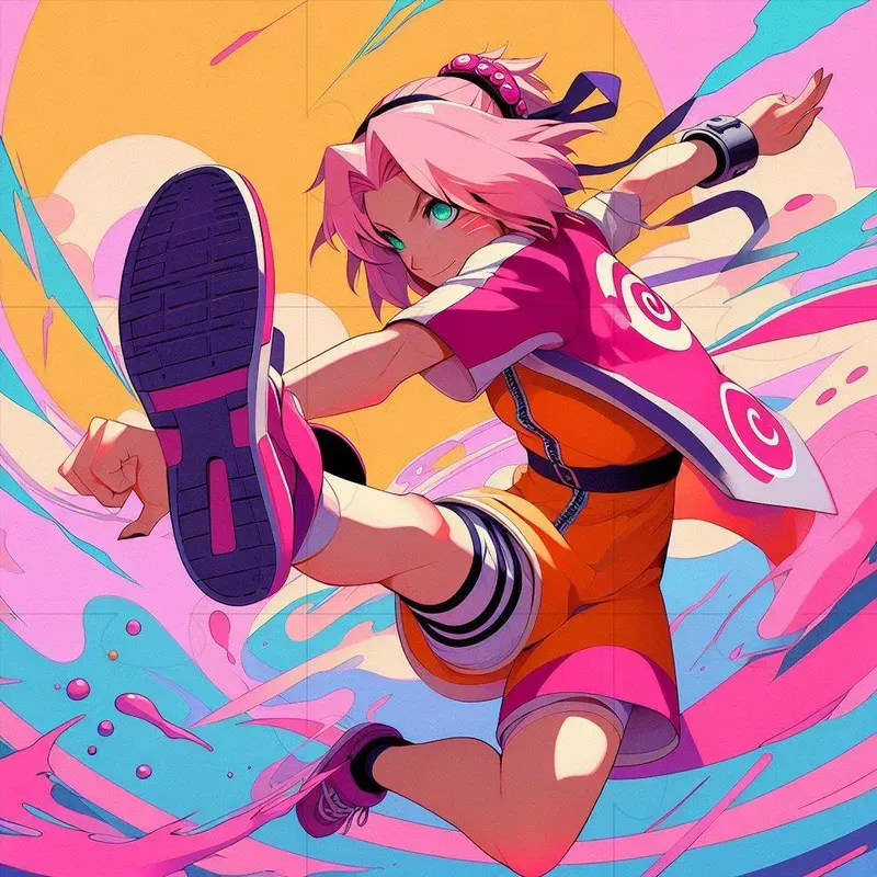 Cartoon Anime Characters In Funny Poses