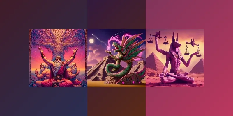 Mythic Yoga Divine Poses generated by undefined