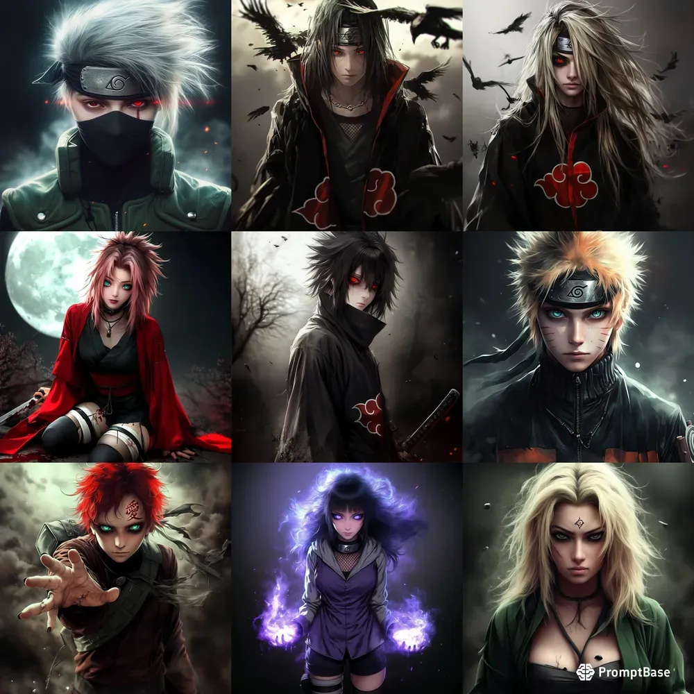 Dark Fantasy Naruto Characters