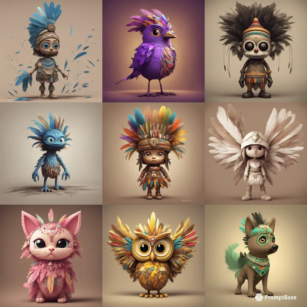 Feathered Spirit Dolls