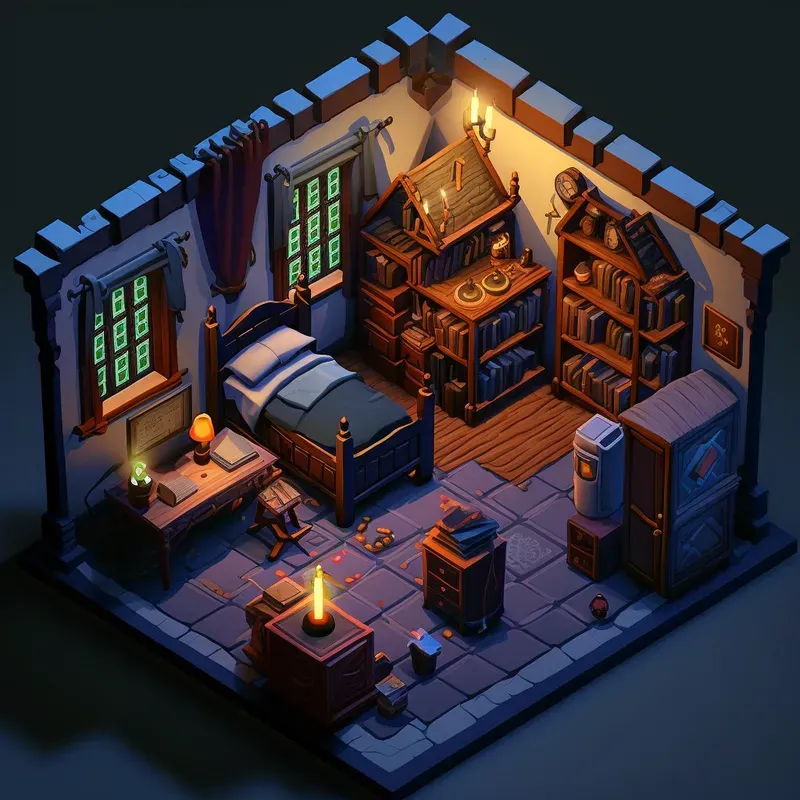 Isometric 3D Rpg Rooms