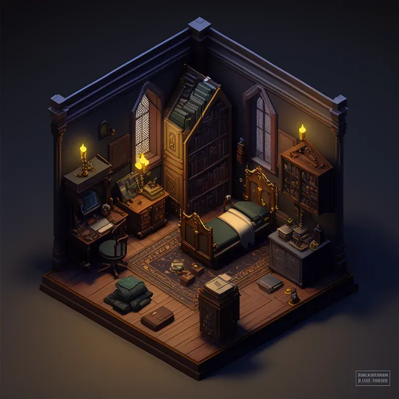 Isometric 3D Rpg Rooms