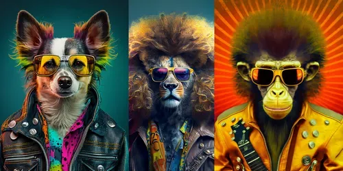 Rock Style Hyperrealistic Animals generated by midjourney