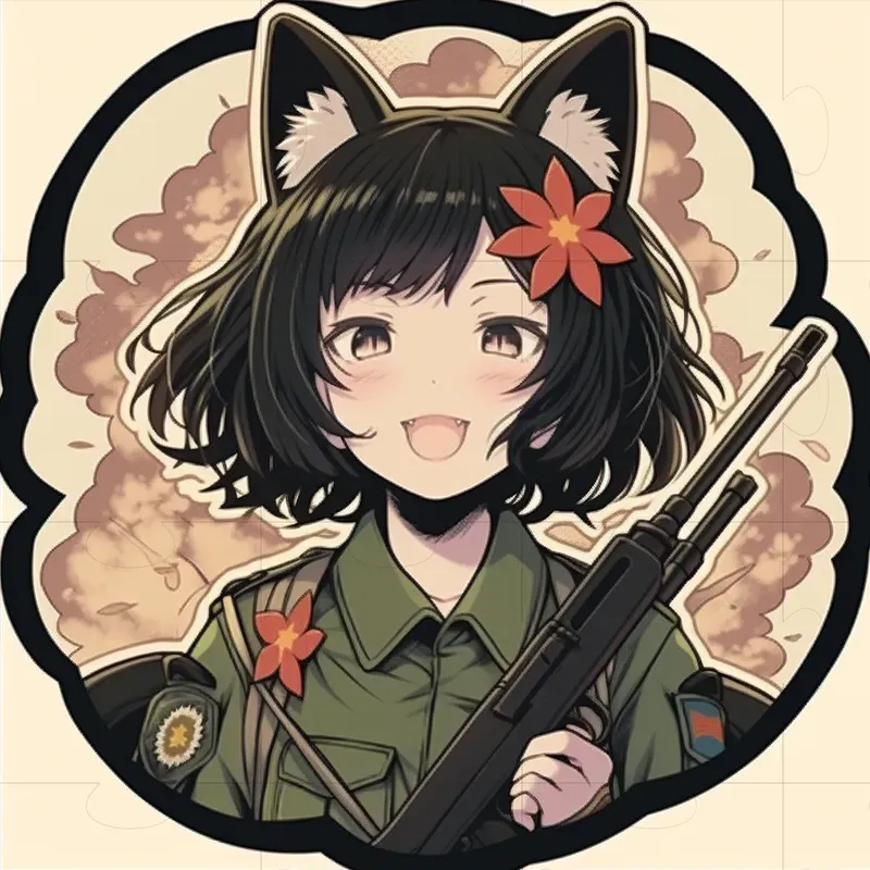 Suzu Hiroses Commanding Catgirl Stickers