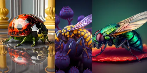 Ornate Photorealistic Insects generated by midjourney