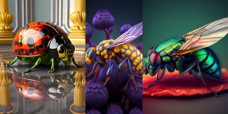 Ornate Photorealistic Insects generated by undefined