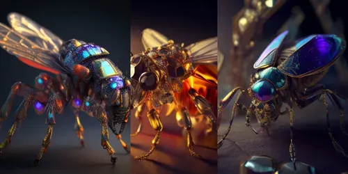 Bejeweled Insects generated by midjourney