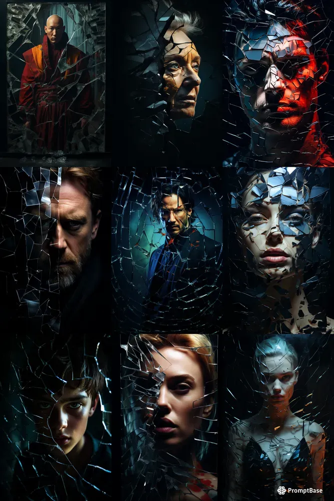 Shattered Mirror Portraits