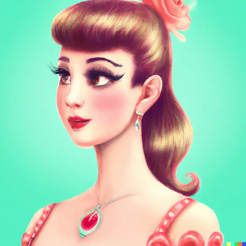 Cartoon Woman Pin-up Art