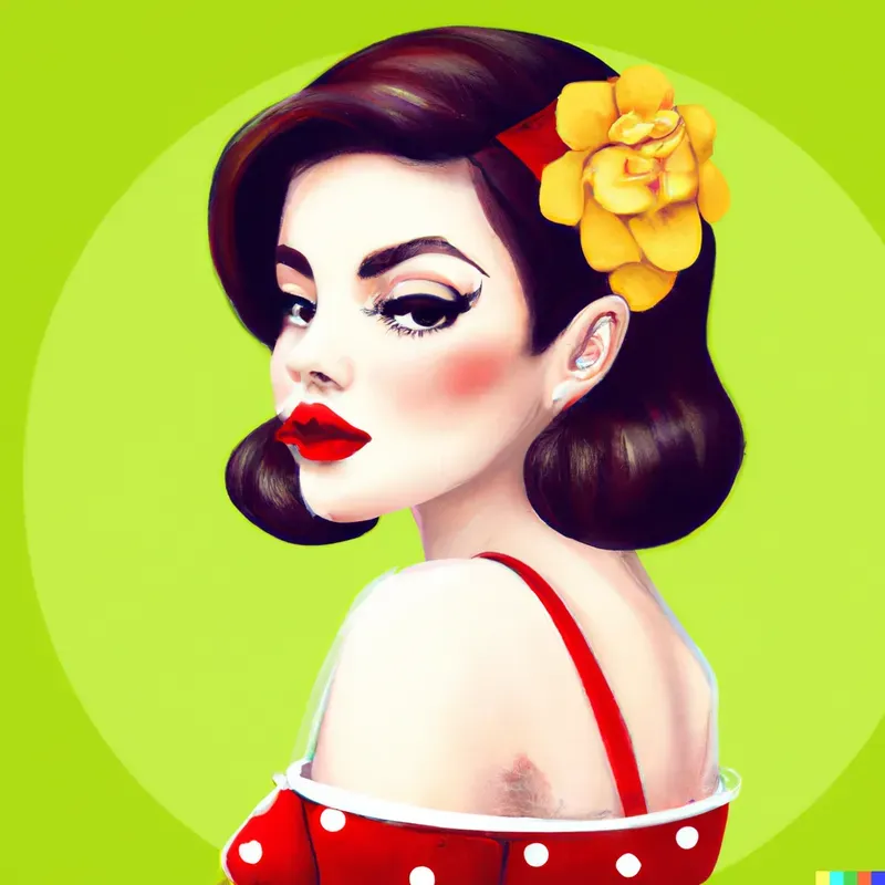 Cartoon Woman Pin-up Art