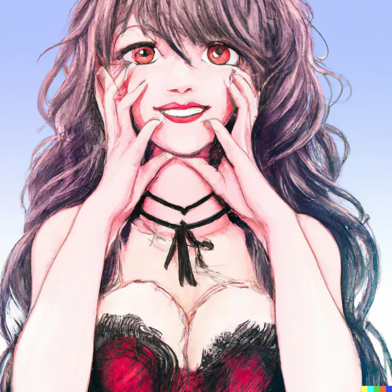 Manga Woman Pin-up Art