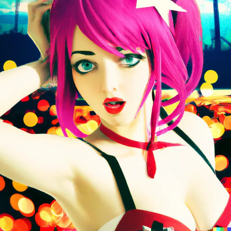 Manga Woman Pin-up Art