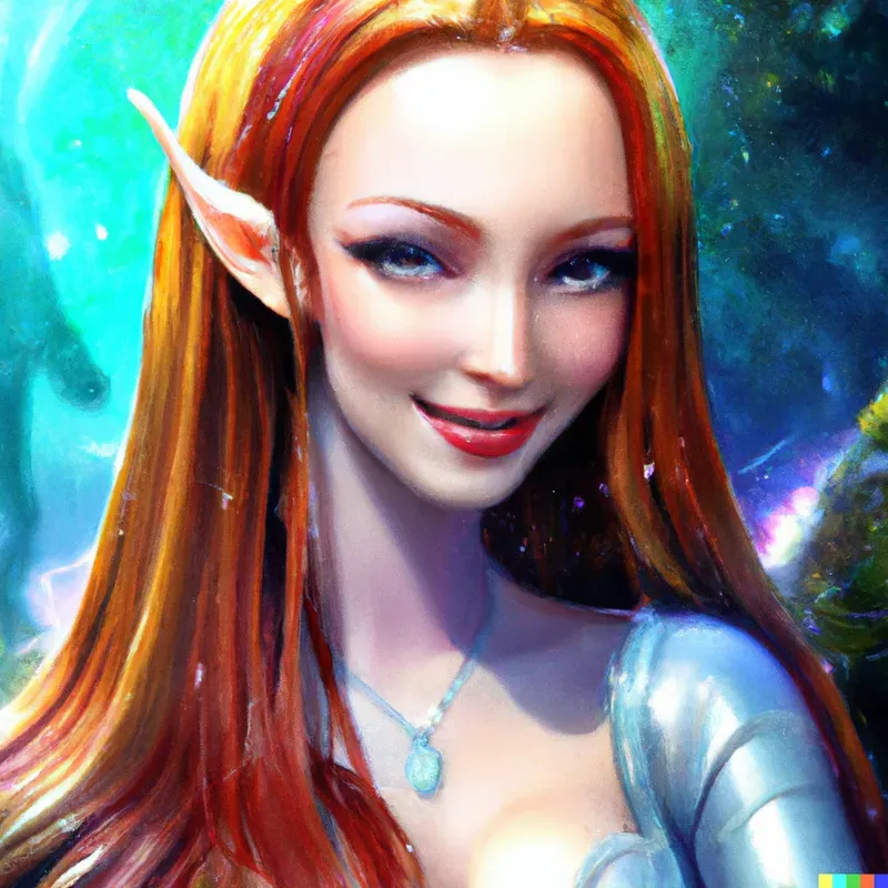 Elf Manga Woman Pin-up Art