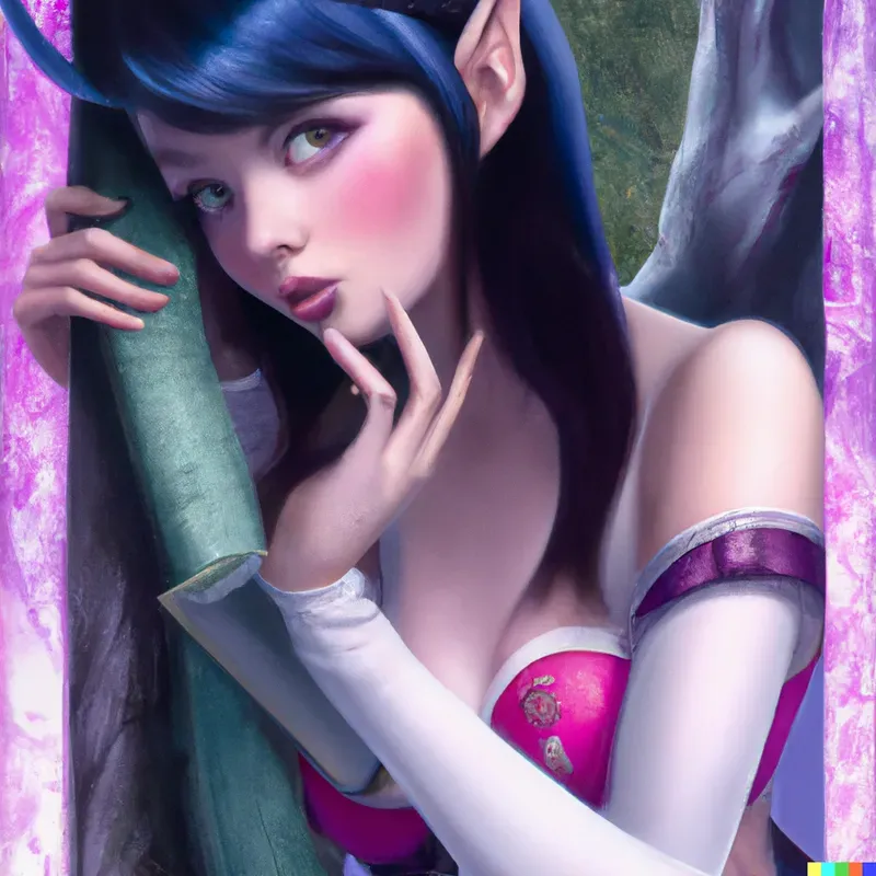 Elf Manga Woman Pin-up Art