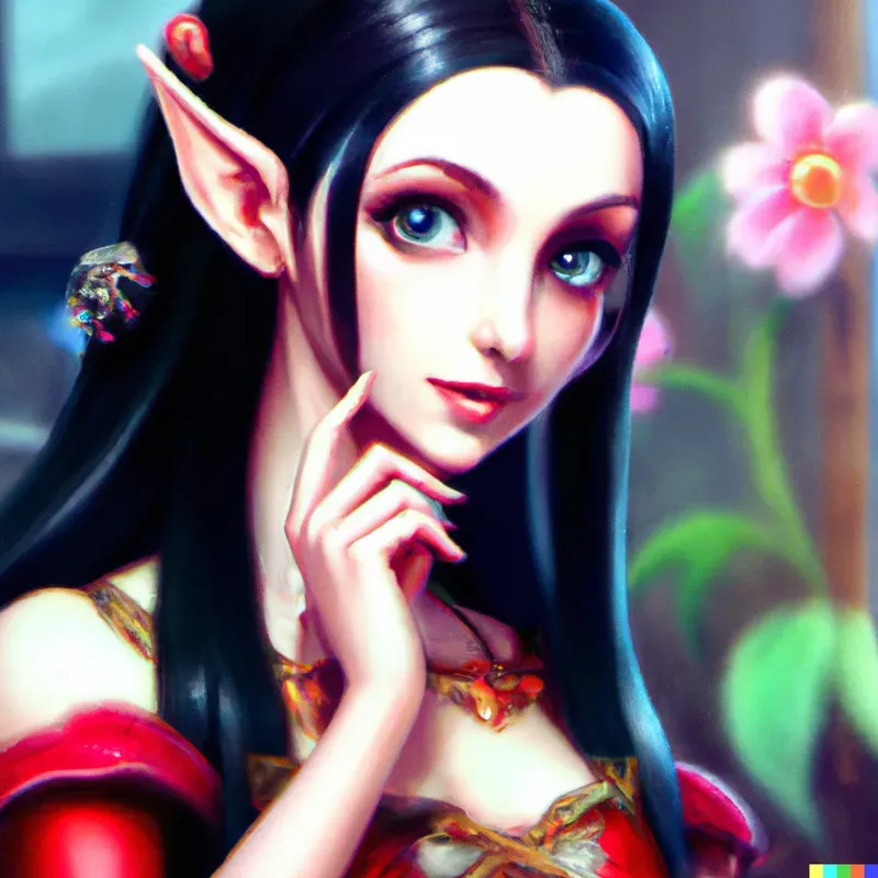 Elf Manga Woman Pin-up Art