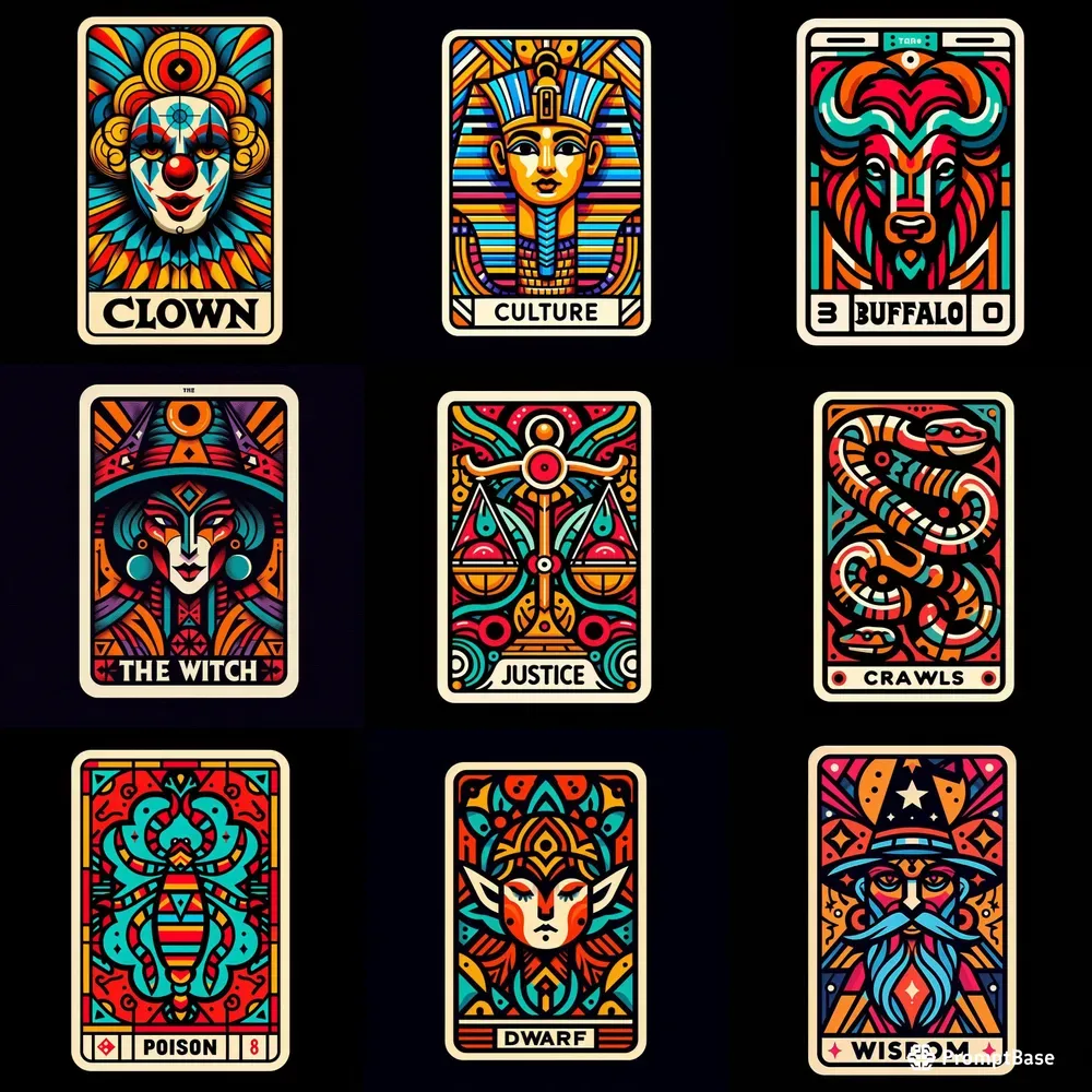 Geometric Tarot Cards