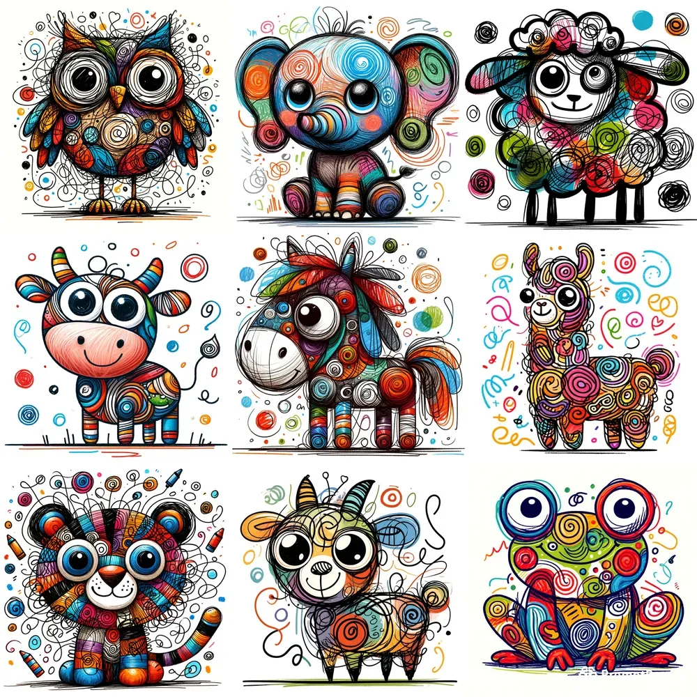 Whimsical Cartoon Animals
