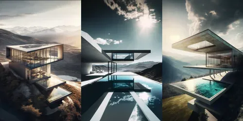 Modern Houses generated by midjourney