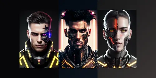 Cyborg Android Robot In Dystopian Future generated by stable-diffusion