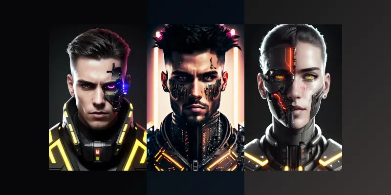 Cyborg Android Robot In Dystopian Future generated by undefined