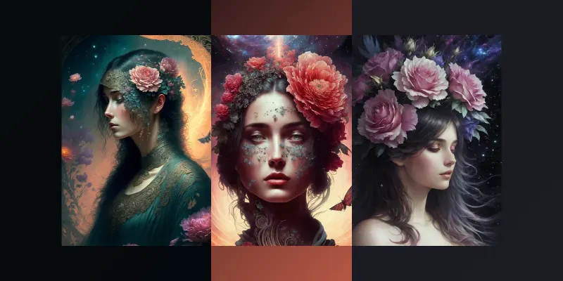 Beautiful Dreamlike Portraits generated by undefined