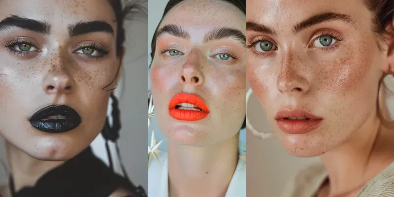 Short Shots Of Women Lips generated by undefined