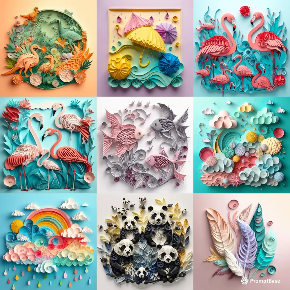Intricate 3D Paper Art In Pastel Colors