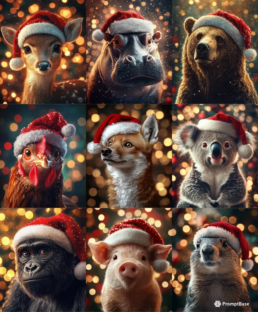 Adorable Christmas Animals
