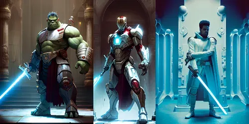 Star Wars Jedi Temple Characters generated by midjourney
